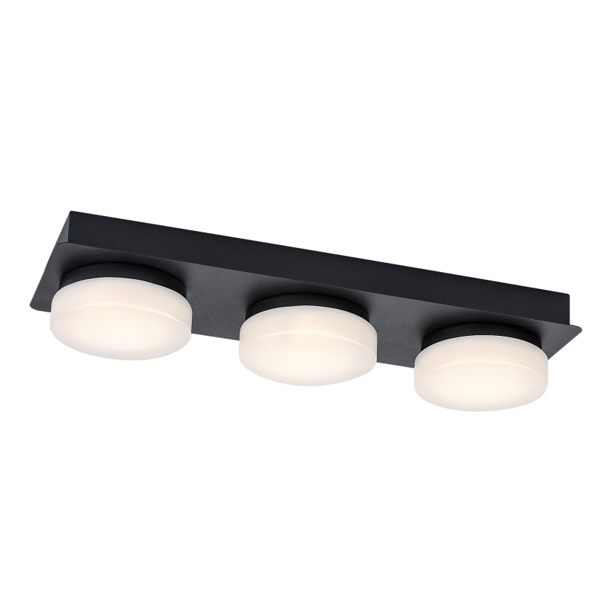 Rabalux - Plafonnier LED salle de bain 3xLED/6W/230V IP44 noir
