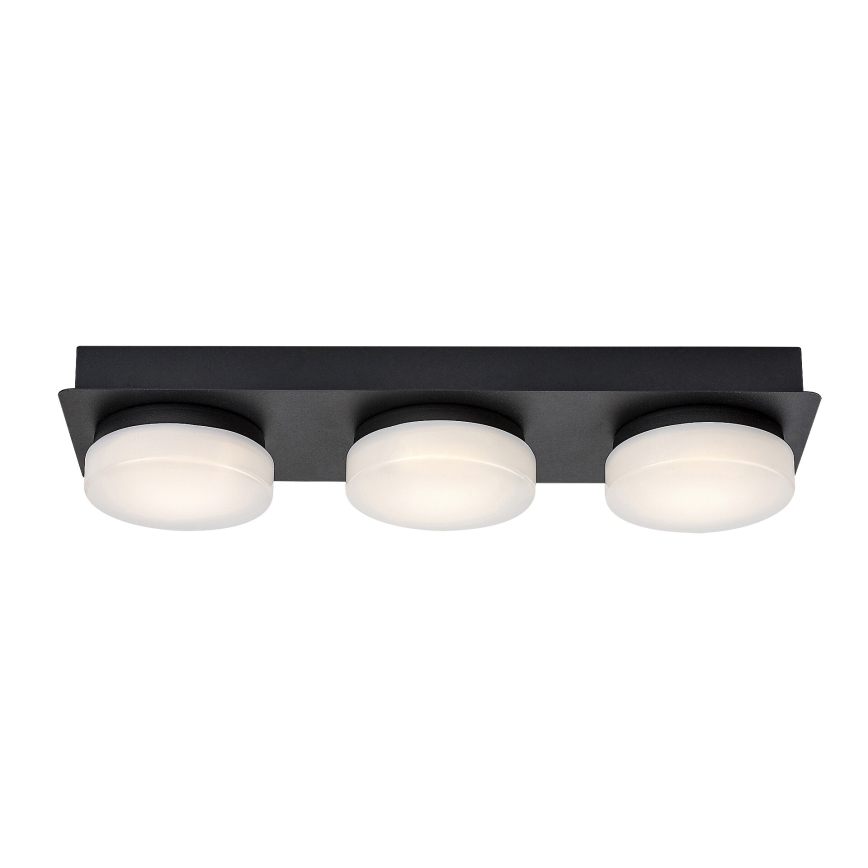 Rabalux - Plafonnier LED salle de bain 3xLED/6W/230V IP44 noir