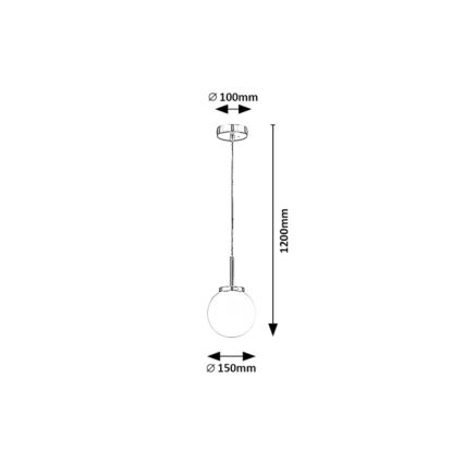 Rabalux - Suspension filaire salle de bain 1xE14/40W/230V IP44 chrome brillant