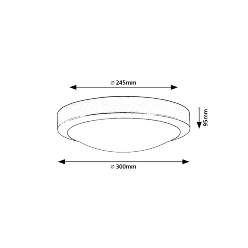 Rabalux - Plafonnier de salle de bain 2xE27/40W/230V IP44
