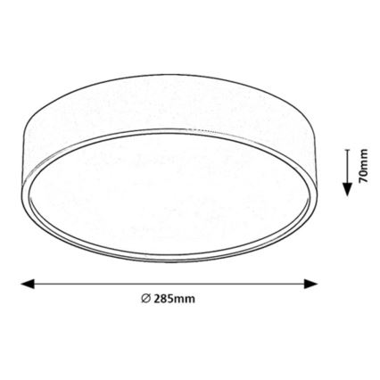 Rabalux - Plafonnier avec un détecteur LED/19W/230V IP44 4000K diam. 28,5 cm noir