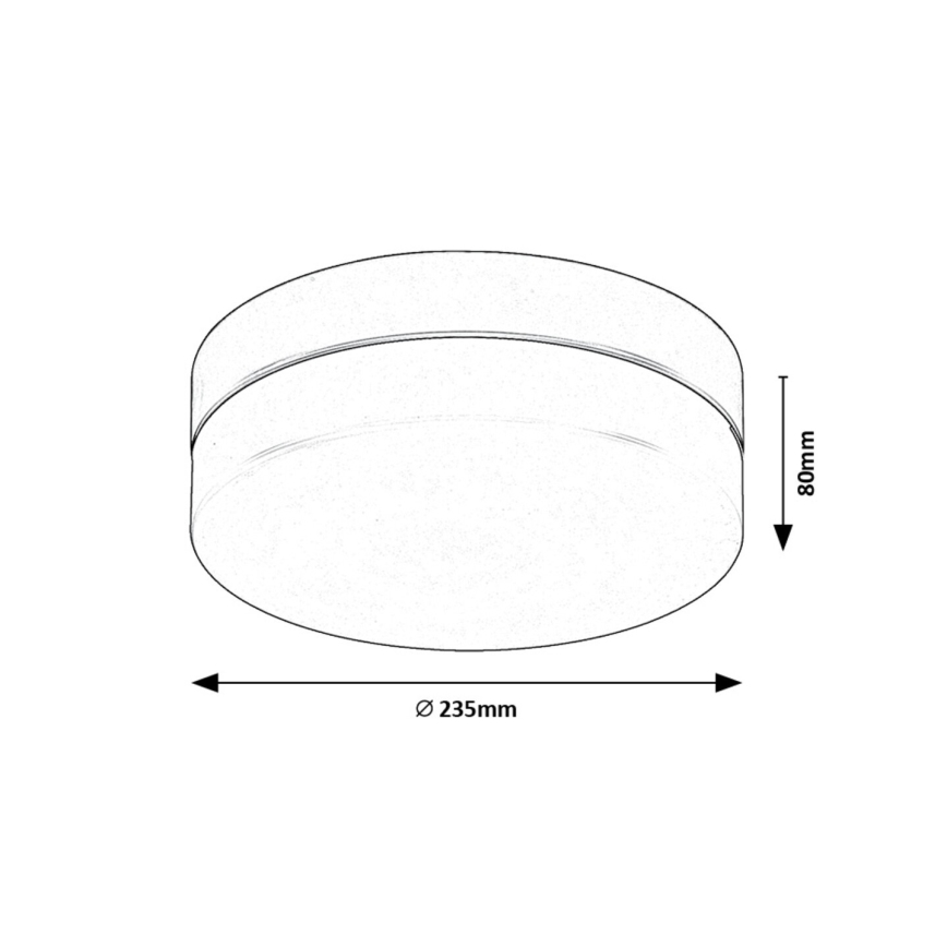 Rabalux - Plafonnier salle de bain LED/15W/230V IP44 4000K d. 23 cm noir