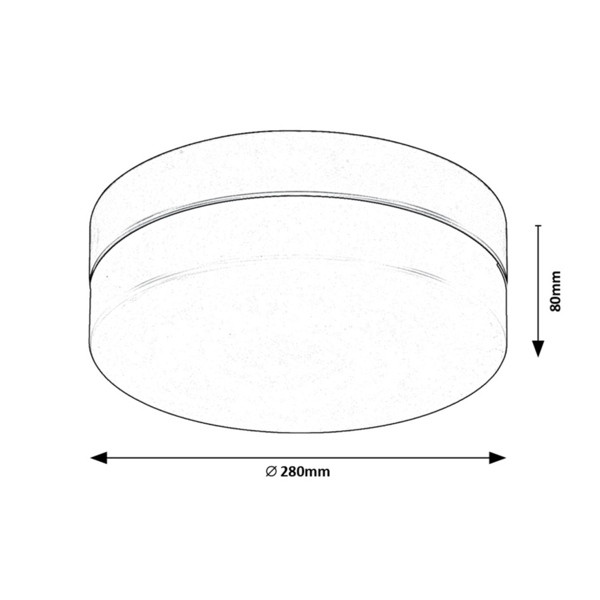 Rabalux - Plafonnier salle de bain LED/18W/230V IP44 4000K d. 28 cm noir