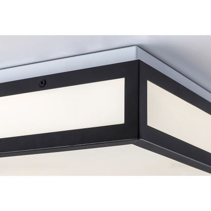 Rabalux - Plafonnier LED pour salle de bains LED/18W/230V IP44 noir 30x30 cm