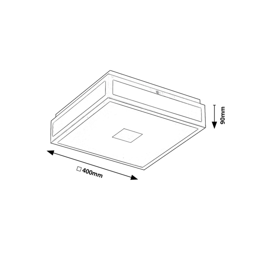 Rabalux - Plafonnier salle de bain LED/24W/230V IP44 4000K 40x40 cm blanc