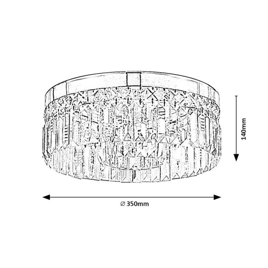 Rabalux - Plafonnier de salle de bains 6xG9/28W/230V IP44 Ø 35 cm