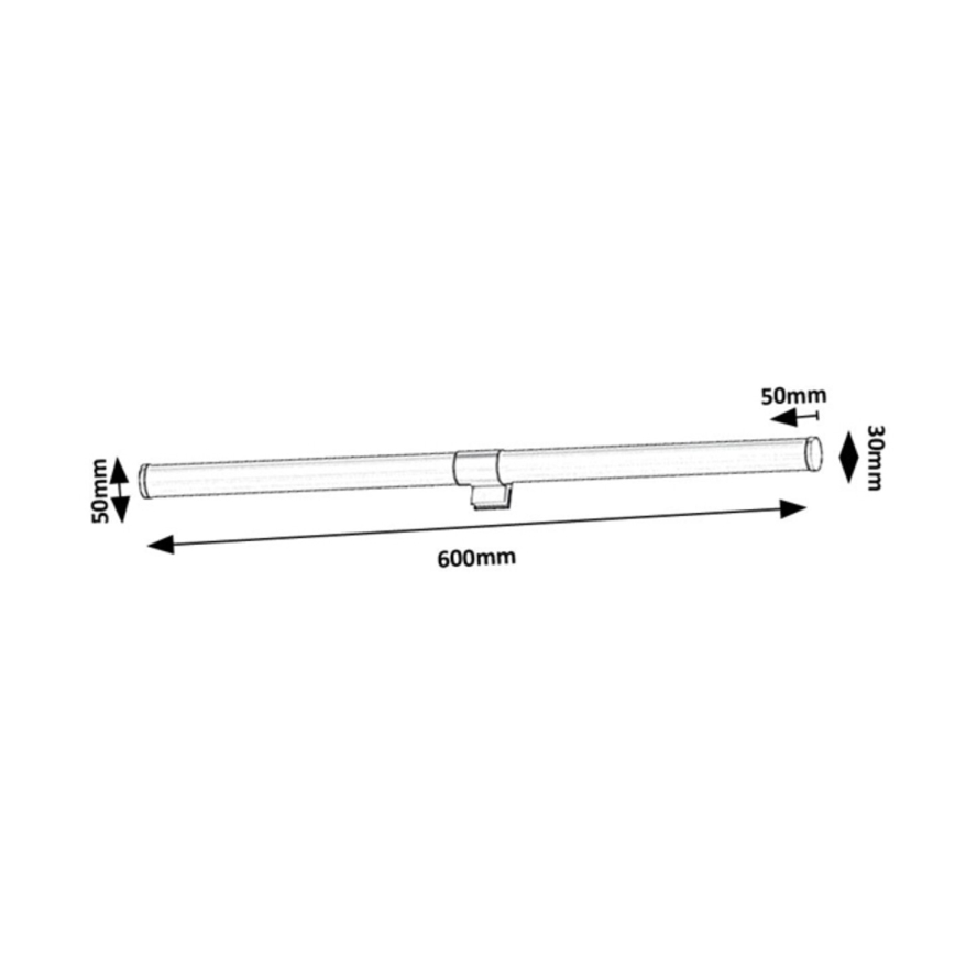 Rabalux - Éclairage LED pour miroir de salle de bains, 8 W, 230 V, IP44, 60 cm