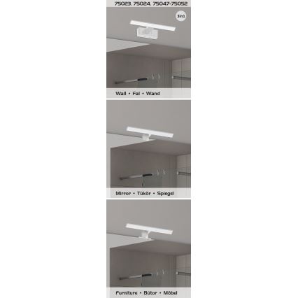 Rabalux - Éclairage LED pour miroir de salle de bains LED/6W/230V IP44 40 cm chrome brillant