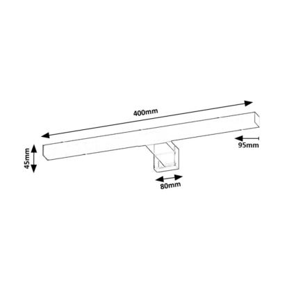 Rabalux - Éclairage LED pour miroir de salle de bains LED/6W/230V IP44 40 cm chrome brillant