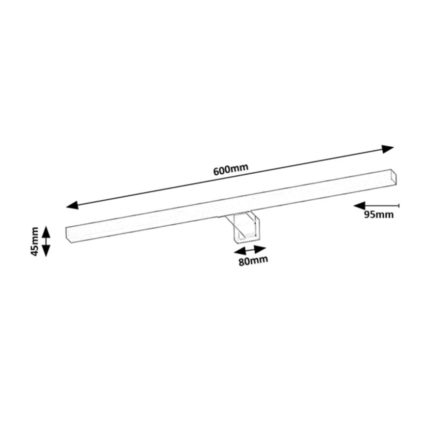 Rabalux - Éclairage LED pour miroir de salle de bains LED/9W/230V IP44 60 cm chrome brillant