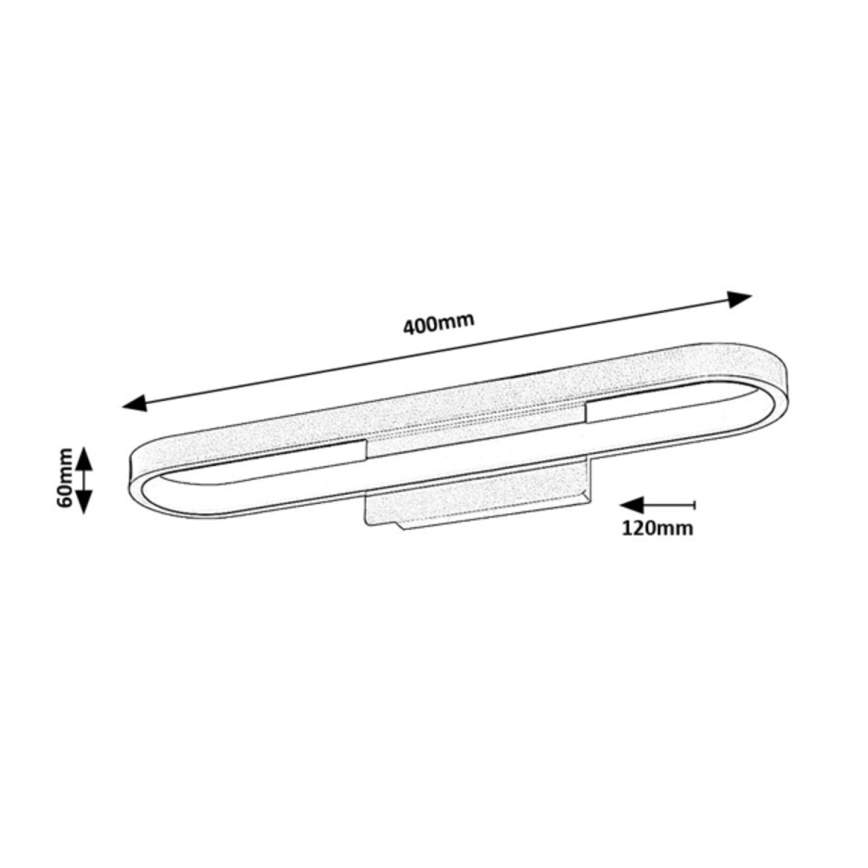 Rabalux - Éclairage LED pour miroir de salle de bains, 15 W/230 V, IP44, 40 cm