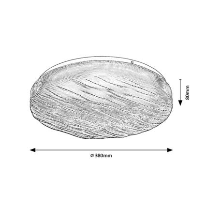 Rabalux - Plafonnier LED pour salle de bains LED/24W/230V IP44 4000K Ø 38 cm