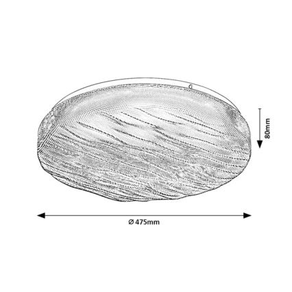 Rabalux - Plafonnier LED pour salle de bains LED/36W/230V IP44 4000K Ø 47,5 cm