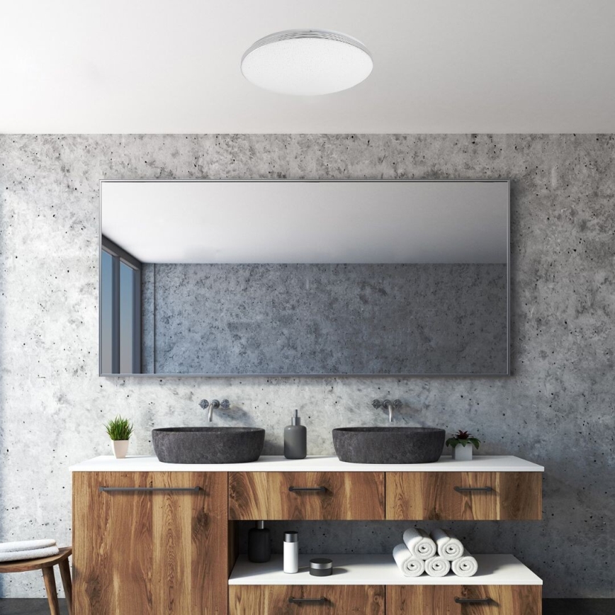 Rabalux – Plafonnier LED pour salle de bains, 40 W, 230 V, IP44, 4000 K, Ø 48 cm