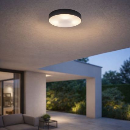Rabalux - Plafonnier d'extérieur 2xE27/9W/230V Ø 29 cm IP43 noir