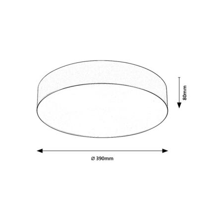 Rabalux - Plafonnier d'extérieur 3xE27/9W/230V Ø 39 cm IP43 noir