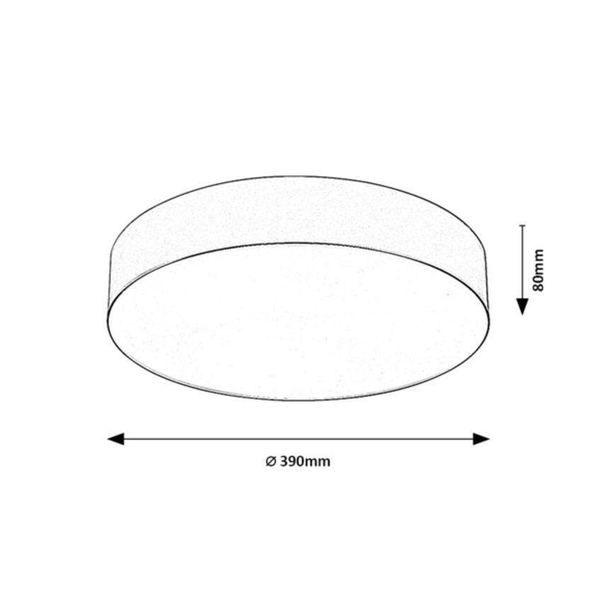 Rabalux - Plafonnier d'extérieur 3xE27/9W/230V Ø 39 cm IP43 noir