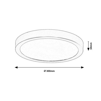 Rabalux - Plafonnier LED pour salle de bains LED/30 W/230 V Ø 30 cm IP44 blanc