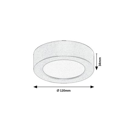 Rabalux - Plafonnier LED pour salle de bains LED/7W/230V Ø 12 cm IP44 noir