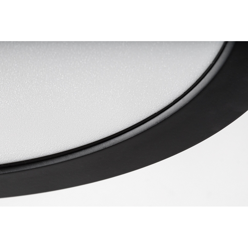 Rabalux - Plafonnier LED pour salle de bains, 24 W, 230 V, Ø 22 cm, IP44, noir