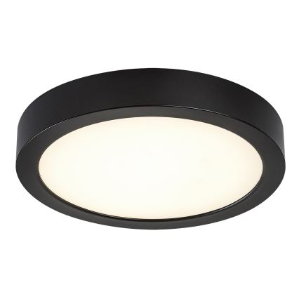 Rabalux - Plafonnier LED pour salle de bains, 24 W, 230 V, Ø 22 cm, IP44, noir