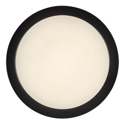 Rabalux - Plafonnier LED pour salle de bains, 24 W, 230 V, Ø 22 cm, IP44, noir