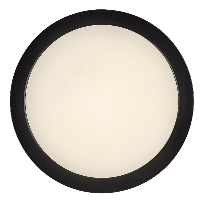 Rabalux - Plafonnier LED pour salle de bains, 24 W, 230 V, Ø 22 cm, IP44, noir