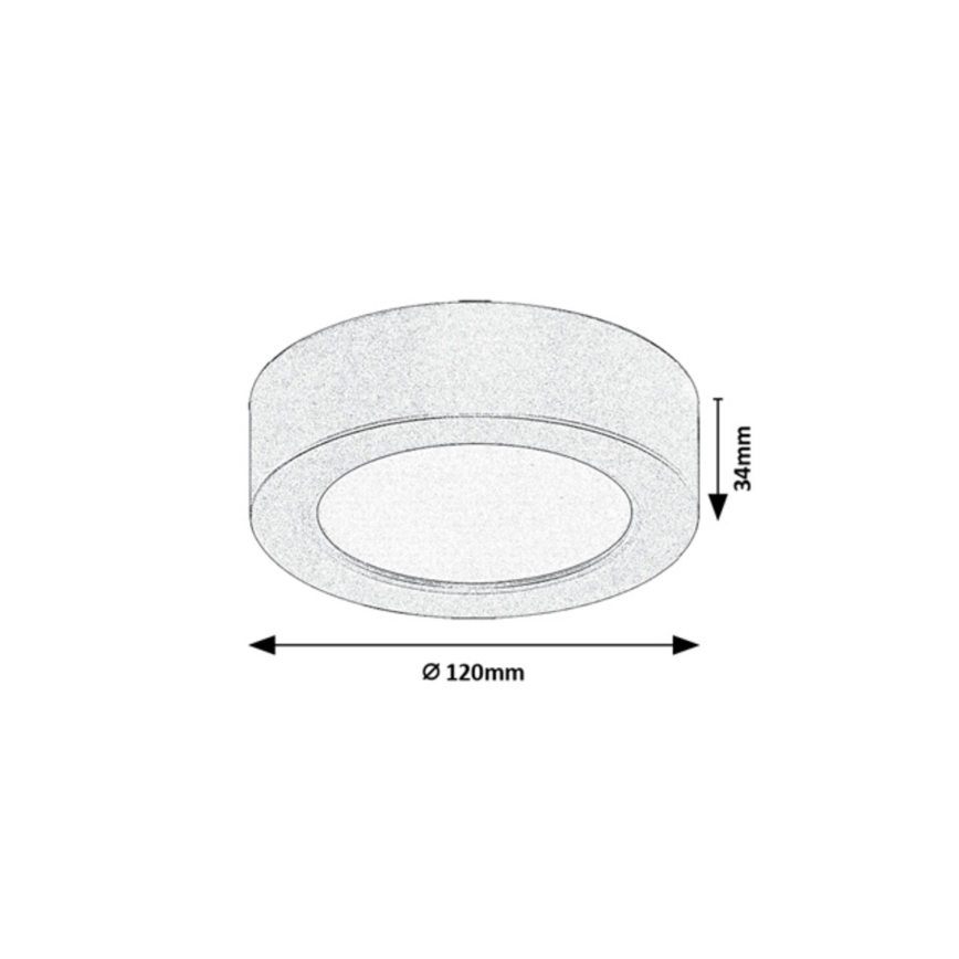 Rabalux - Plafonnier LED pour salle de bains LED/7W/230V Ø 12 cm IP44 doré