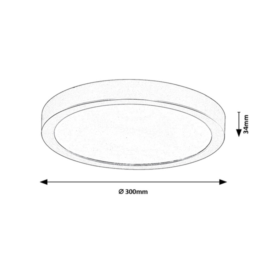 Rabalux - Plafonnier LED pour salle de bains LED/30W/230V Ø 30 cm IP44 doré