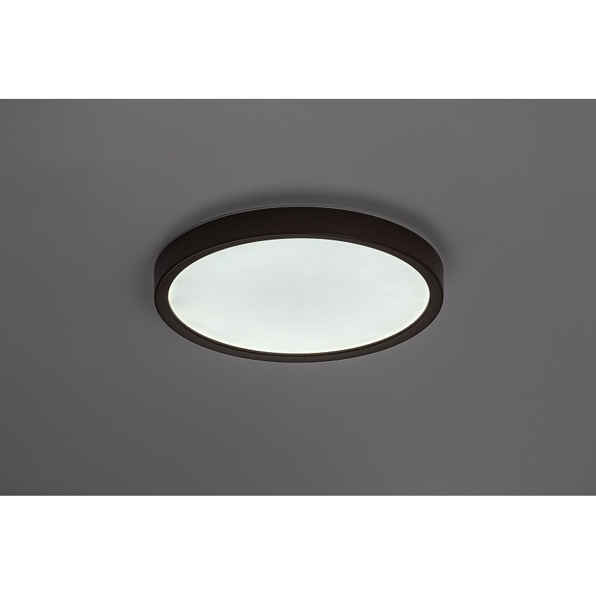 Rabalux - Plafonnier de salle de bains LED 18W/230V 3000/4000/6000K Ø 29 cm IP44 marron