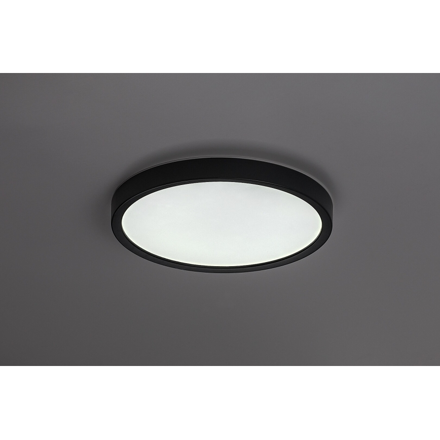 Rabalux - Plafonnier LED pour salle de bains, 18W/230V, 3000/4000/6000 K, Ø 29 cm, IP44, noir