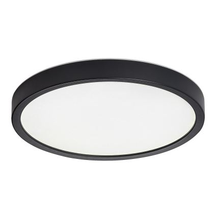 Rabalux - Plafonnier LED pour salle de bains, 18W/230V, 3000/4000/6000 K, Ø 29 cm, IP44, noir