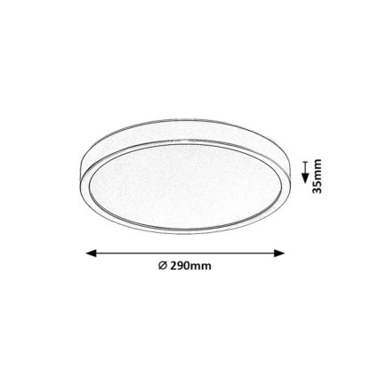 Rabalux - Plafonnier LED pour salle de bains, 18W/230V, 3000/4000/6000 K, Ø 29 cm, IP44, noir