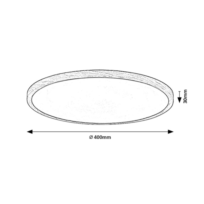 Rabalux - Plafonnier LED pour salle de bains, 24 W, 230 V, 3000/4000/6000 K, Ø 40 cm, IP44, beige