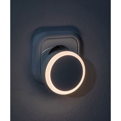 Rabalux - Veilleuse à brancher avec détecteur de crépuscule LED/0,3W/230V 3000K