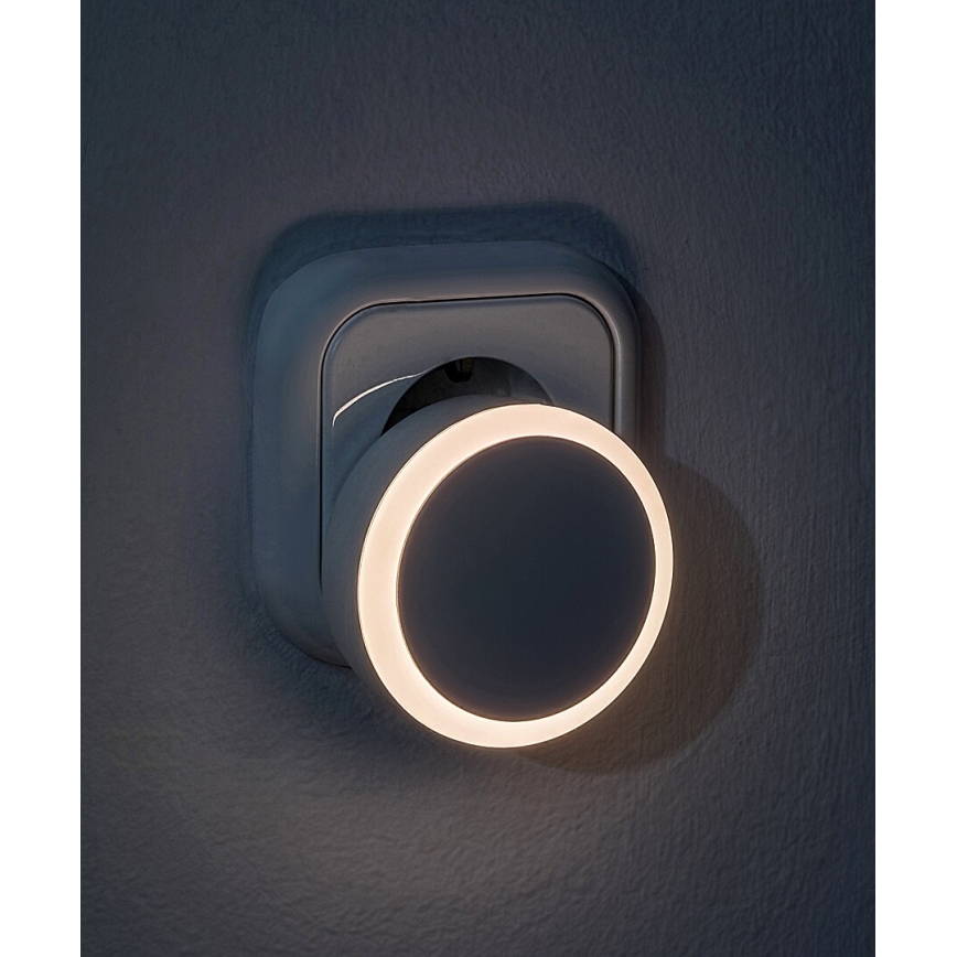 Rabalux - Veilleuse à brancher avec détecteur de crépuscule LED/0,3W/230V 3000K