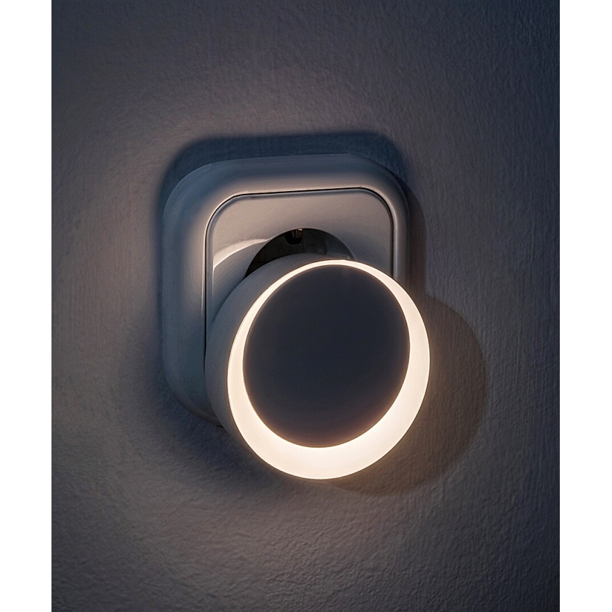 Rabalux - Veilleuse à brancher avec détecteur de crépuscule LED/0,3W/230V 3000K