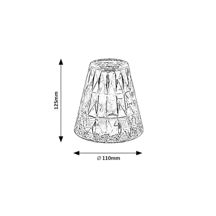 Rabalux - Lampe de table RGB à intensité variable rechargeable LED/2W/5V 3000K