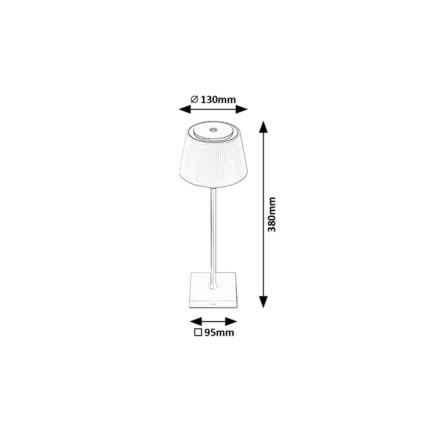 Rabalux - Lampe de table à intensité variable rechargeable LED/4W/3,7V 1800 mAh 3000-5000K IP44 noir