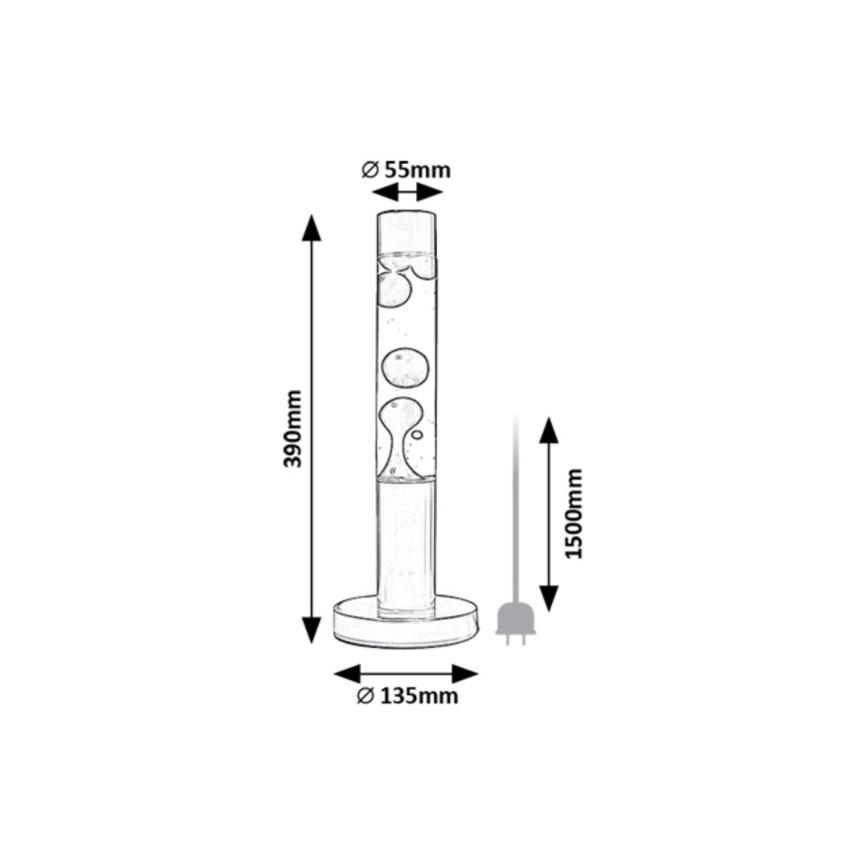 Rabalux - Lampe à lave LED/25W/230V