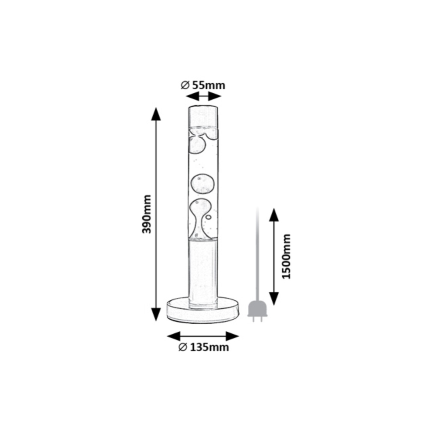 Rabalux - Lampe à lave LED/25W/230V
