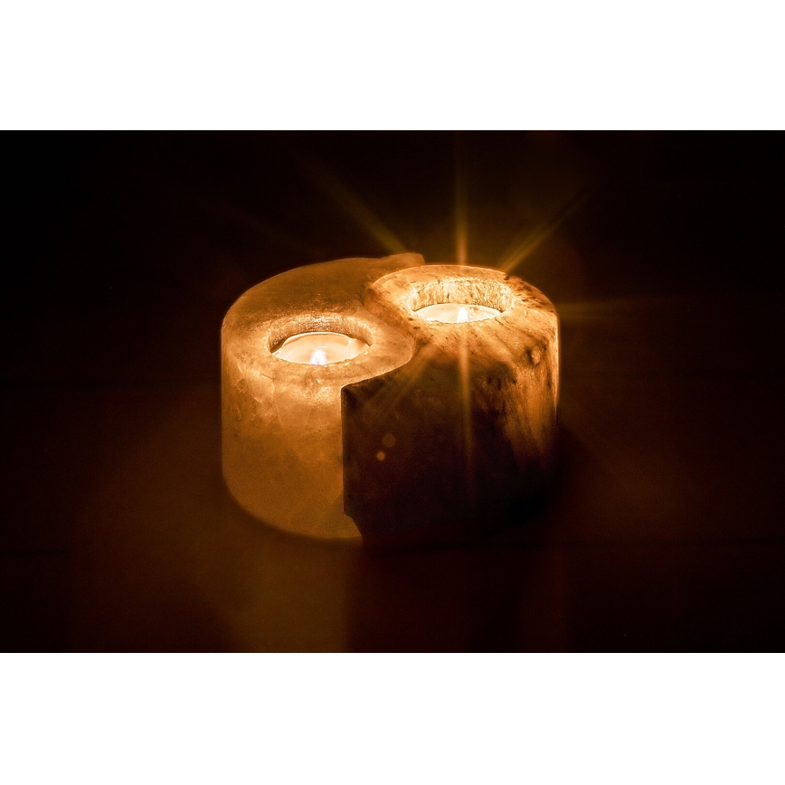 Rabalux - Lampe de sel - bougeoir gris/blanc