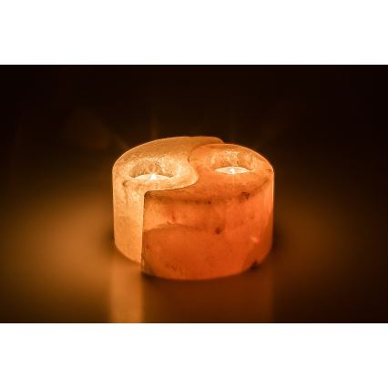 Rabalux - Lampe de sel - porte-bougie orange/blanc