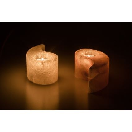 Rabalux - Lampe de sel - porte-bougie orange/blanc