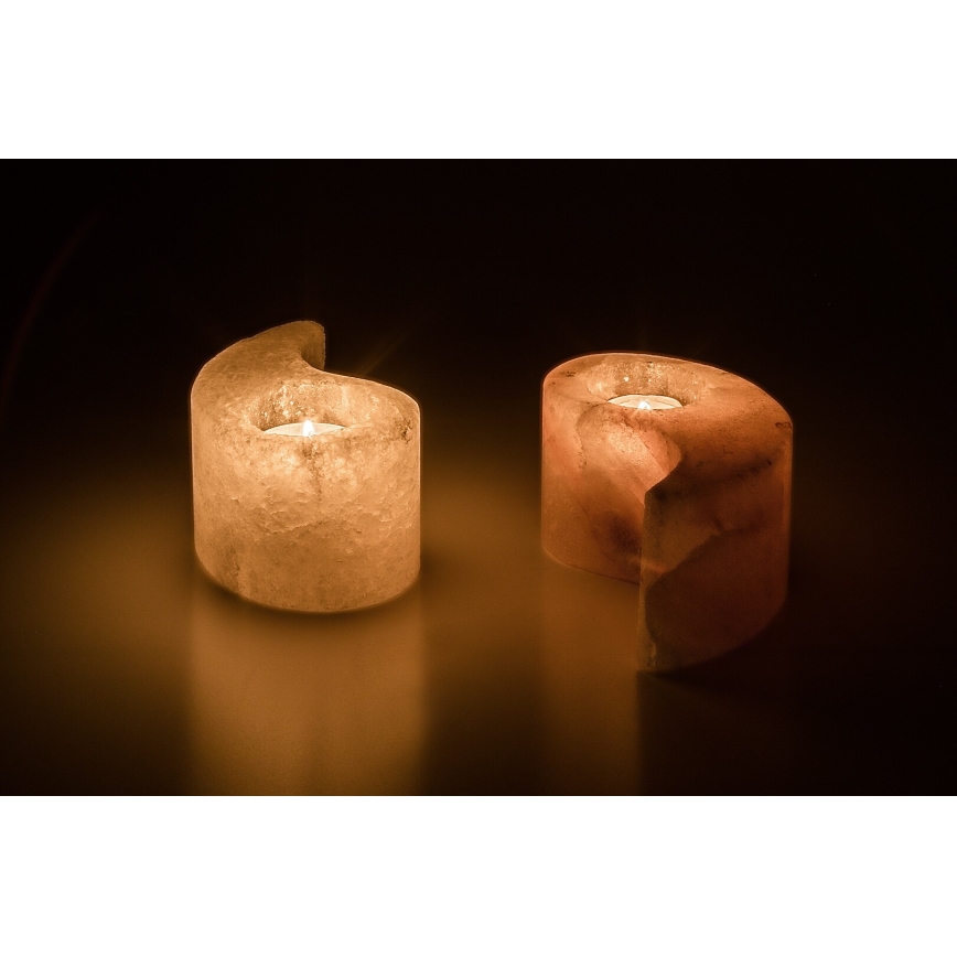 Rabalux - Lampe de sel - porte-bougie orange/blanc