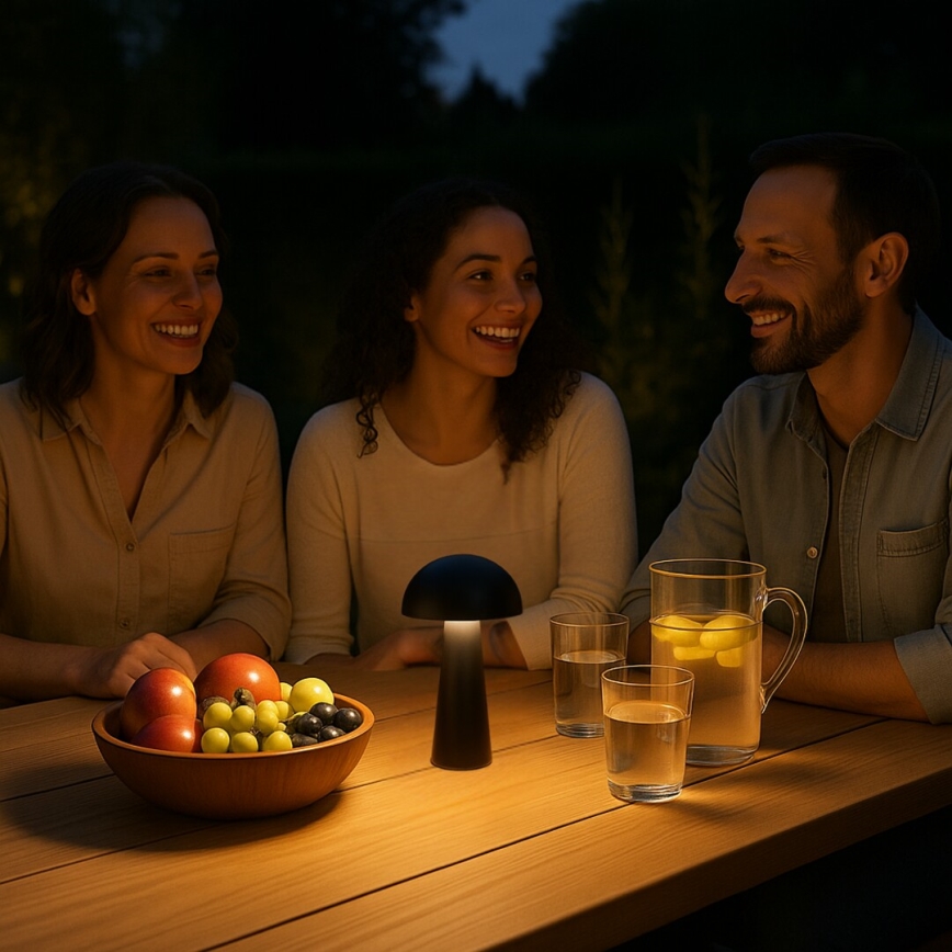 Rabalux - Lampe d'extérieur tactile rechargeable dimmable LED 1,5 W/5 V IP44 1200 mAh USB noire