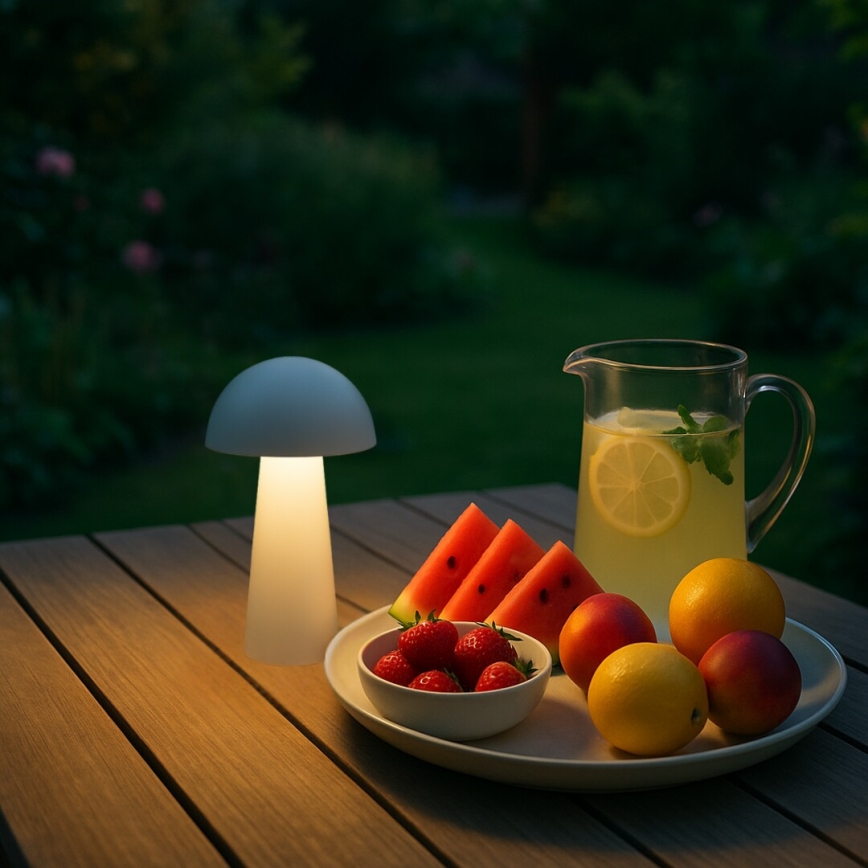 Rabalux - Lampe d'extérieur LED tactile à intensité réglable, rechargeable LED/1,5W/5V IP44 1200 mAh USB blanche