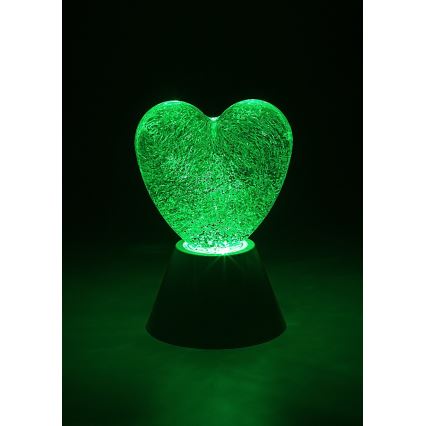 Rabalux - Lampe décorative LED RGB en forme de cœur, 0,8 W, 3xAA