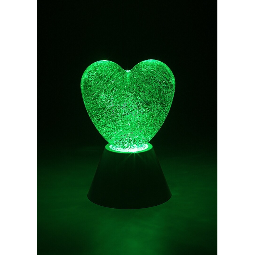 Rabalux - Lampe décorative LED RGB en forme de cœur, 0,8 W, 3xAA