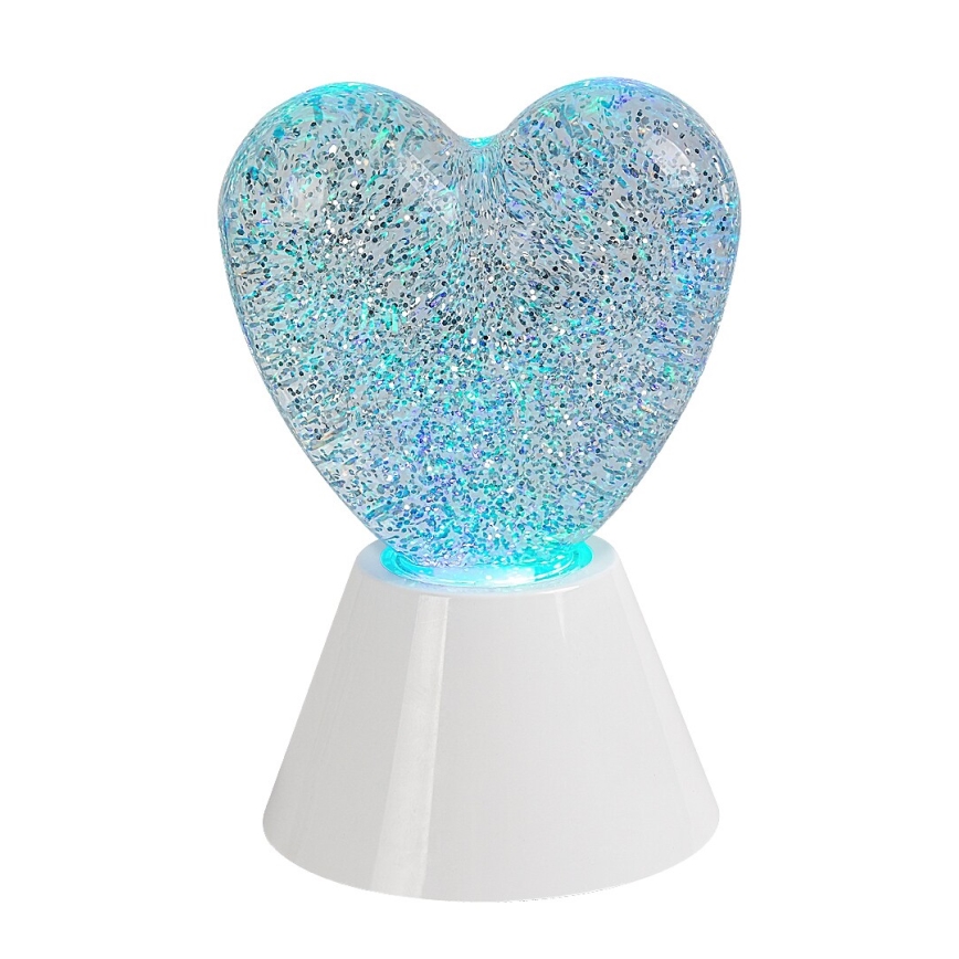 Rabalux - Lampe décorative LED RGB en forme de cœur, 0,8 W, 3xAA